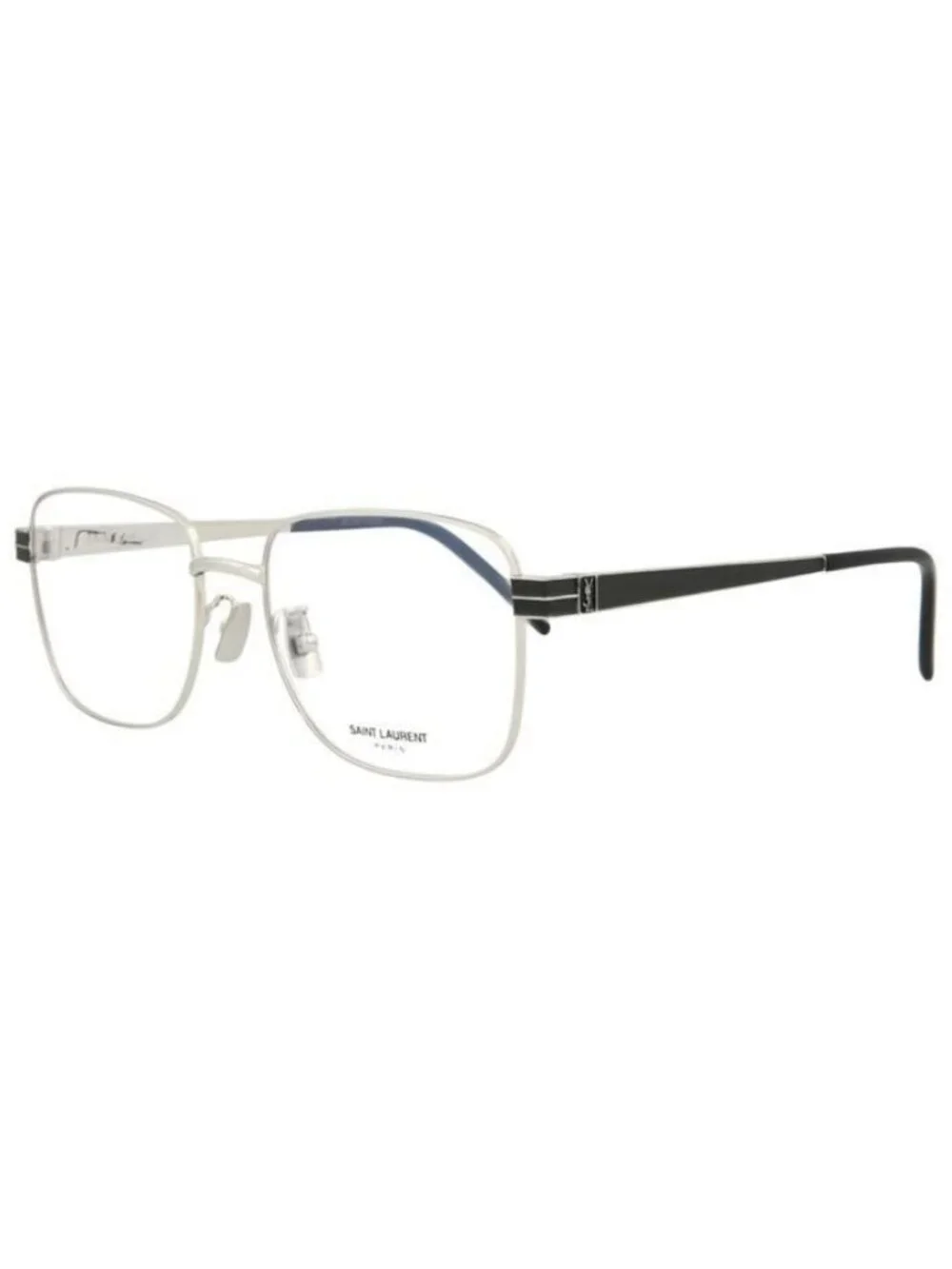 New Saint Laurent Womens Square/Rectangle Silver Black Transparent Fashion Desig